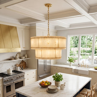 Corwin Alabaster Slat Chandelier