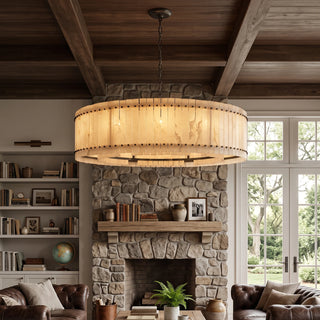 Corwin Alabaster Slat Chandelier