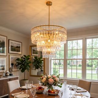 Corwin Tiered Crystal Bar Chandelier