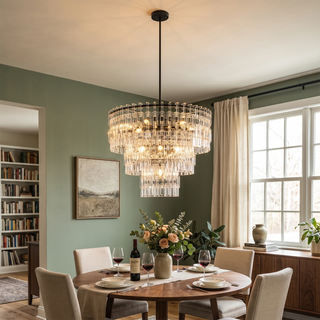 Corwin Tiered Crystal Bar Chandelier