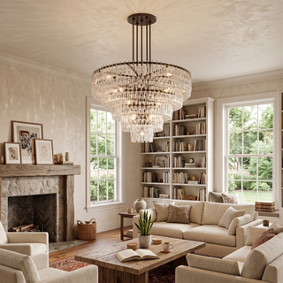 Corwin Tiered Crystal Bar Chandelier