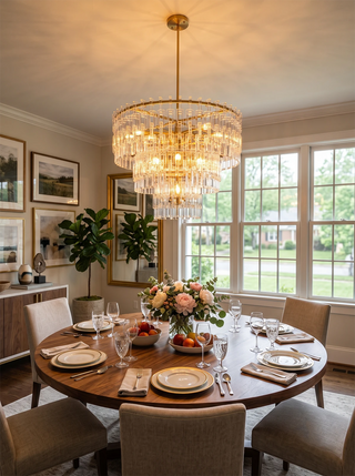Corwin Tiered Crystal Bar Chandelier