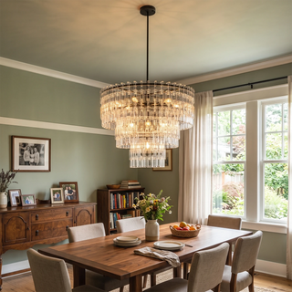Corwin Tiered Crystal Bar Chandelier