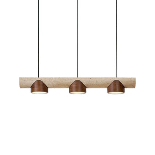 Cross Travertine Cylindrical Pendant Light - Vidirlighting