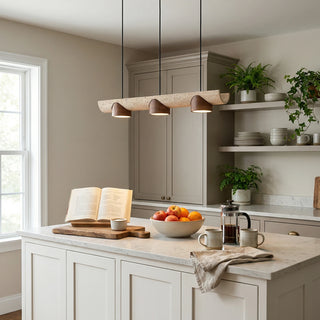 Cross Travertine Cylindrical Pendant Light - Vidirlighting
