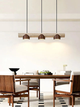 Cross Travertine Cylindrical Pendant Light - Vidirlighting