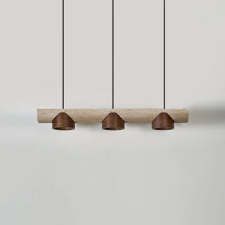 Cross Travertine Cylindrical Pendant Light - Vidirlighting