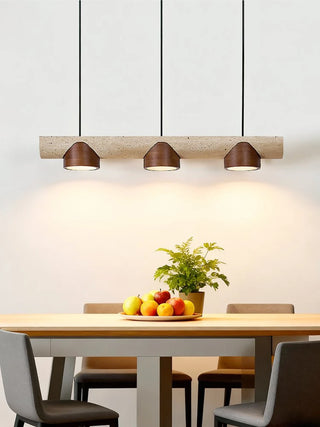 Cross Travertine Cylindrical Pendant Light - Vidirlighting