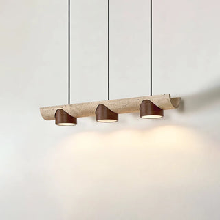 Cross Travertine Cylindrical Pendant Light - Vidirlighting