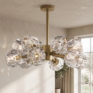 Crystal Ball Round Cluster Chandelier