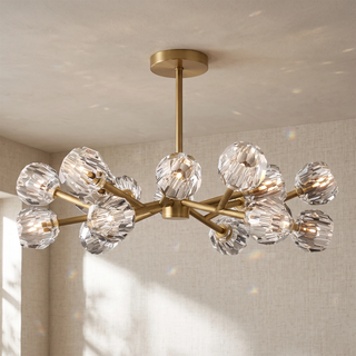 Crystal Ball Round Cluster Chandelier