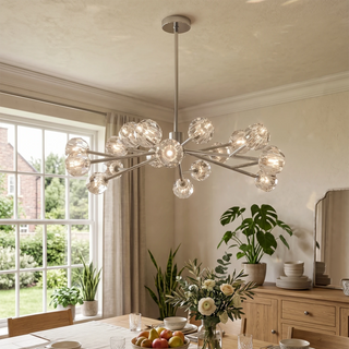 Crystal Ball Round Cluster Chandelier