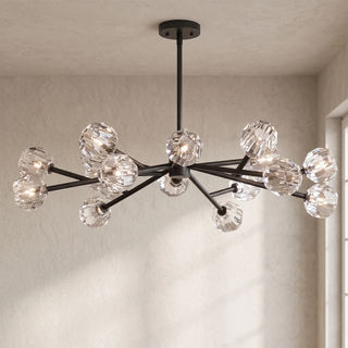 Crystal Ball Round Cluster Chandelier