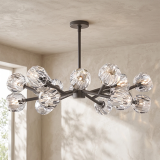 Crystal Ball Round Cluster Chandelier