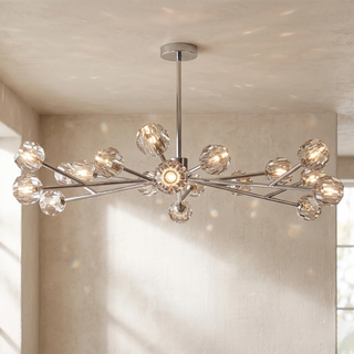 Crystal Ball Round Cluster Chandelier