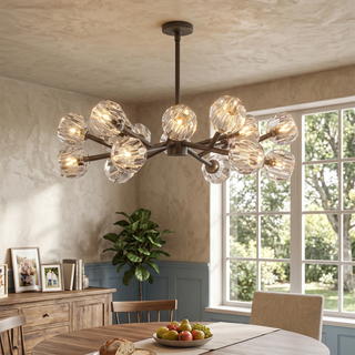 Crystal Ball Round Cluster Chandelier