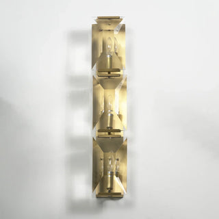 Rectangular Triple Crystal Wall Lamp