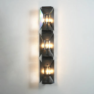 Rectangular Triple Crystal Wall Lamp