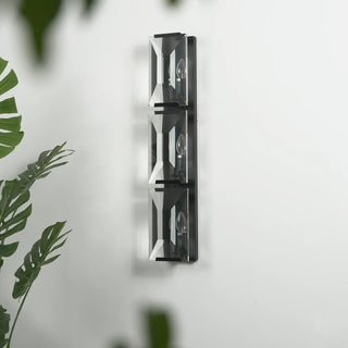 Rectangular Triple Crystal Wall Lamp