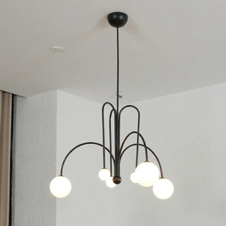 Curved Delaney Multi-Light Chandelier