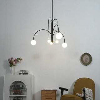 Curved Delaney Multi-Light Chandelier