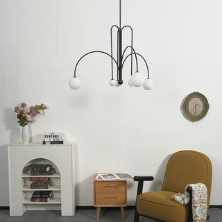 Curved Delaney Multi-Light Chandelier