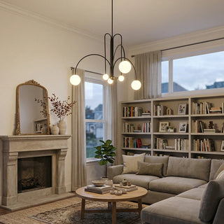 Curved Delaney Multi-Light Chandelier