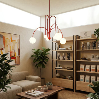 Curved Delaney Multi-Light Chandelier