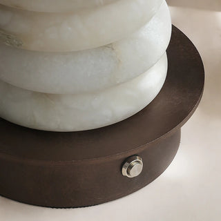 Cylinder Calla Alabaster Stacking Table Lamp