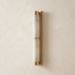 Cylindra Alabaster Brass Wall Light