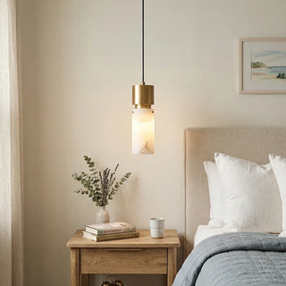 Cylindrical Alabaster Pendant lamp