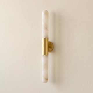 Cylindrical Alabaster Slim Wall Lamp