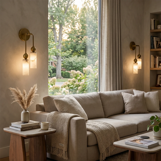 Cylindrical Harlin Alabaster Wall Lamp