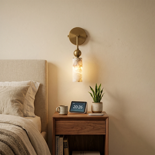 Cylindrical Harlin Alabaster Wall Lamp