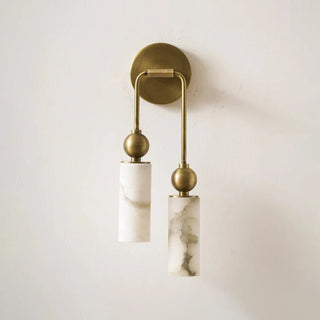 Cylindrical Harlin Alabaster Wall Lamp