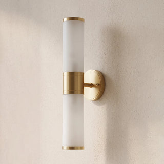 Cylindrical Lampatron Alabaster Wall Lamp