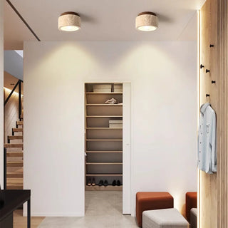 Cylindrical Travertine Ceiling Light - Vidirlighting
