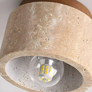Cylindrical Travertine Ceiling Light - Vidirlighting
