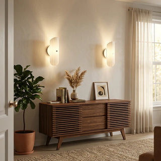 Delphine Fluted Glass Wall Sconce