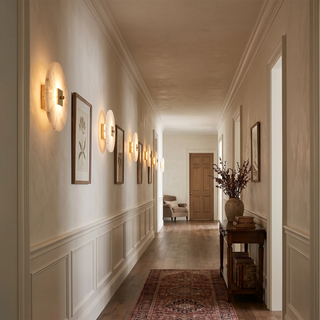Disc Shaped Alabaster Wall Light