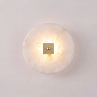 Disc Shaped Alabaster Wall Light