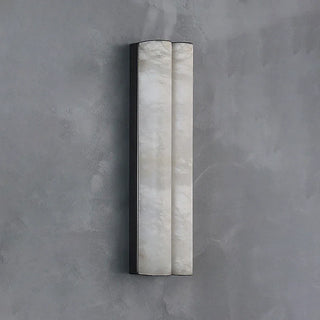 Double Cylinder Alabaster Tubular Wall Sconce