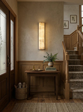 Double Cylinder Alabaster Tubular Wall Sconce
