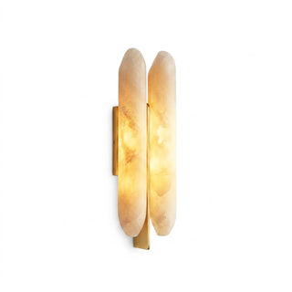 Double Husk Alabaster Wall Sconce