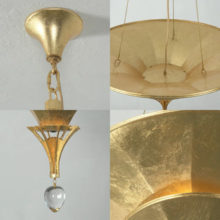 Verenne Gold Leaf Two-Tier Chandelier