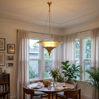 Verenne Gold Leaf Two-Tier Chandelier