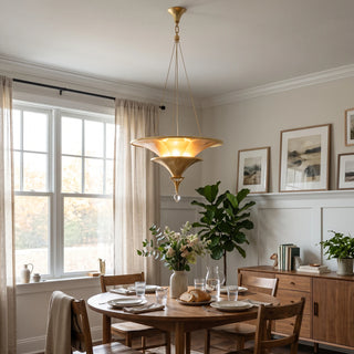 Verenne Gold Leaf Two-Tier Chandelier