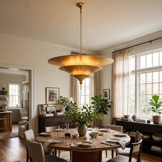 Verenne Gold Leaf Two-Tier Chandelier