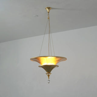 Verenne Gold Leaf Two-Tier Chandelier
