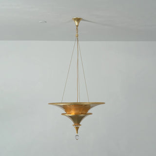 Verenne Gold Leaf Two-Tier Chandelier
